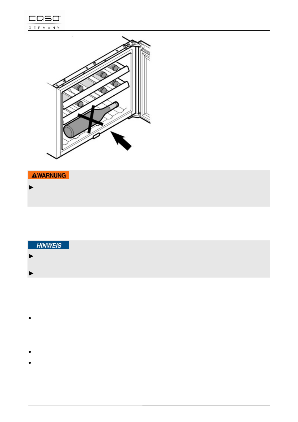 7 herausnehmen der holzlagerböden, 6 elektrischer anschluss | CASO Germany WineSafe 18 EB User Manual | Page 20 / 105