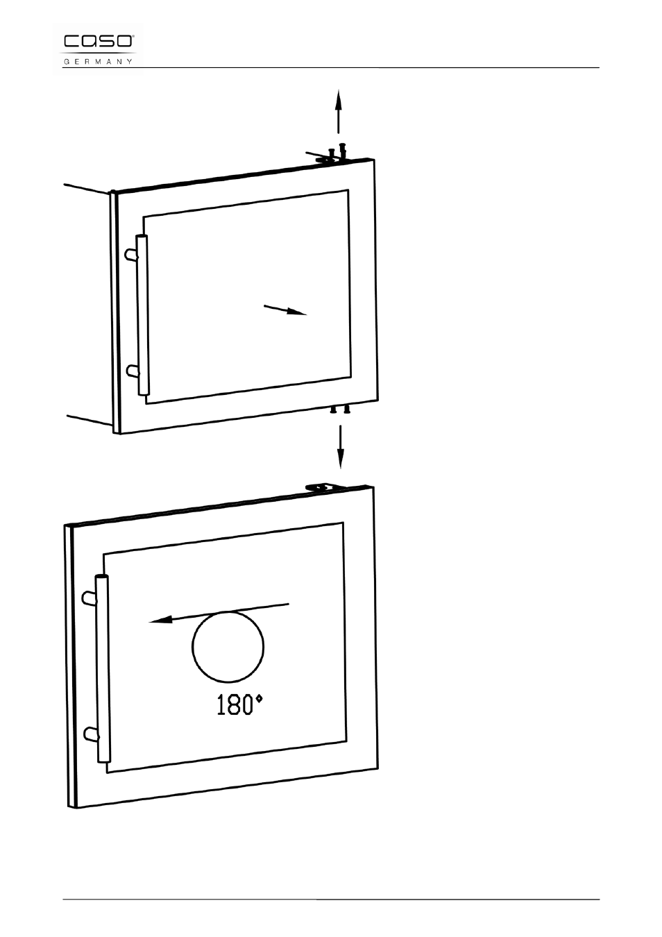 5 changing over door hinges | CASO Germany WineSafe 18 EB User Manual | Page 35 / 105