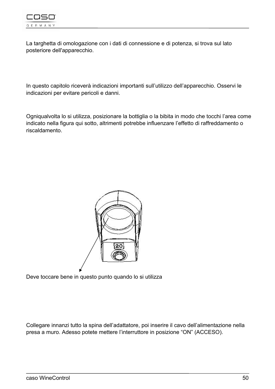 31 utilizzo e funzionamento | CASO Germany WineControl User Manual | Page 50 / 78