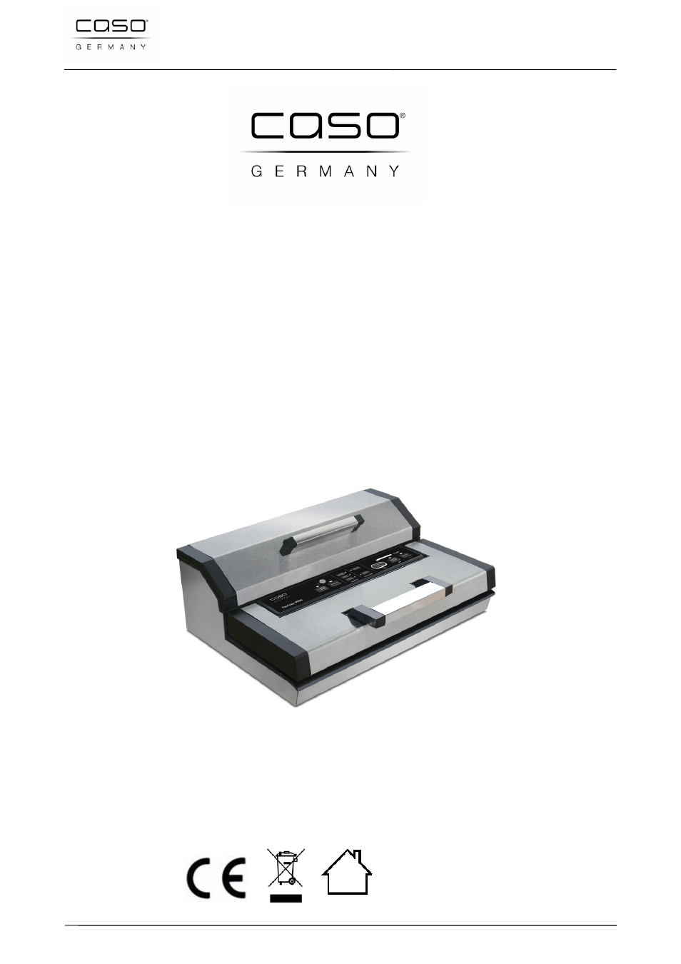 CASO Germany FastVac 4000 User Manual | 125 pages