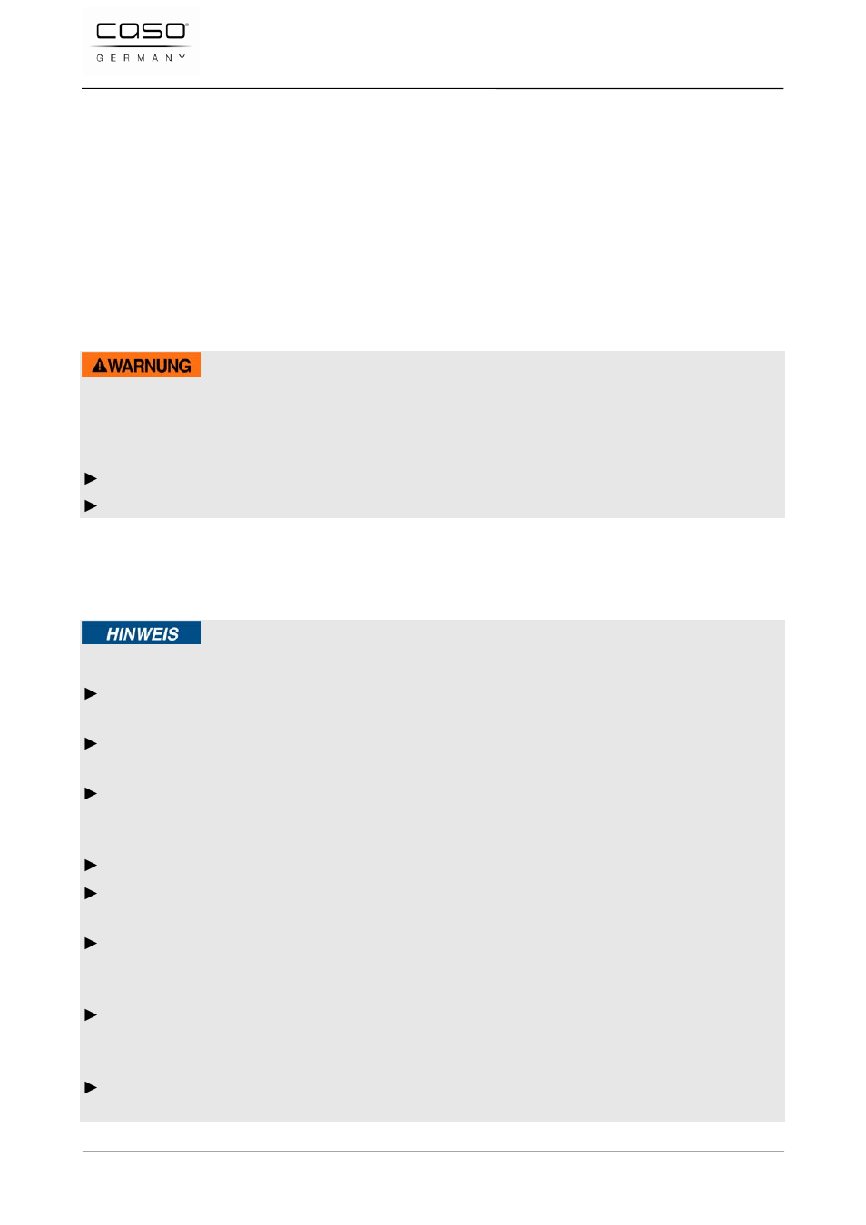 33 sicurezza, 1 utilizzo conforme alle disposizioni, 2 indicazioni generali di sicurezza | Avviso, Indicazione | CASO Germany FastVac 4000 User Manual | Page 70 / 125