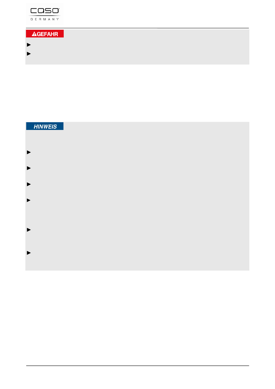 5 inbetriebnahme | CASO Germany FastVac 3000 User Manual | Page 15 / 119