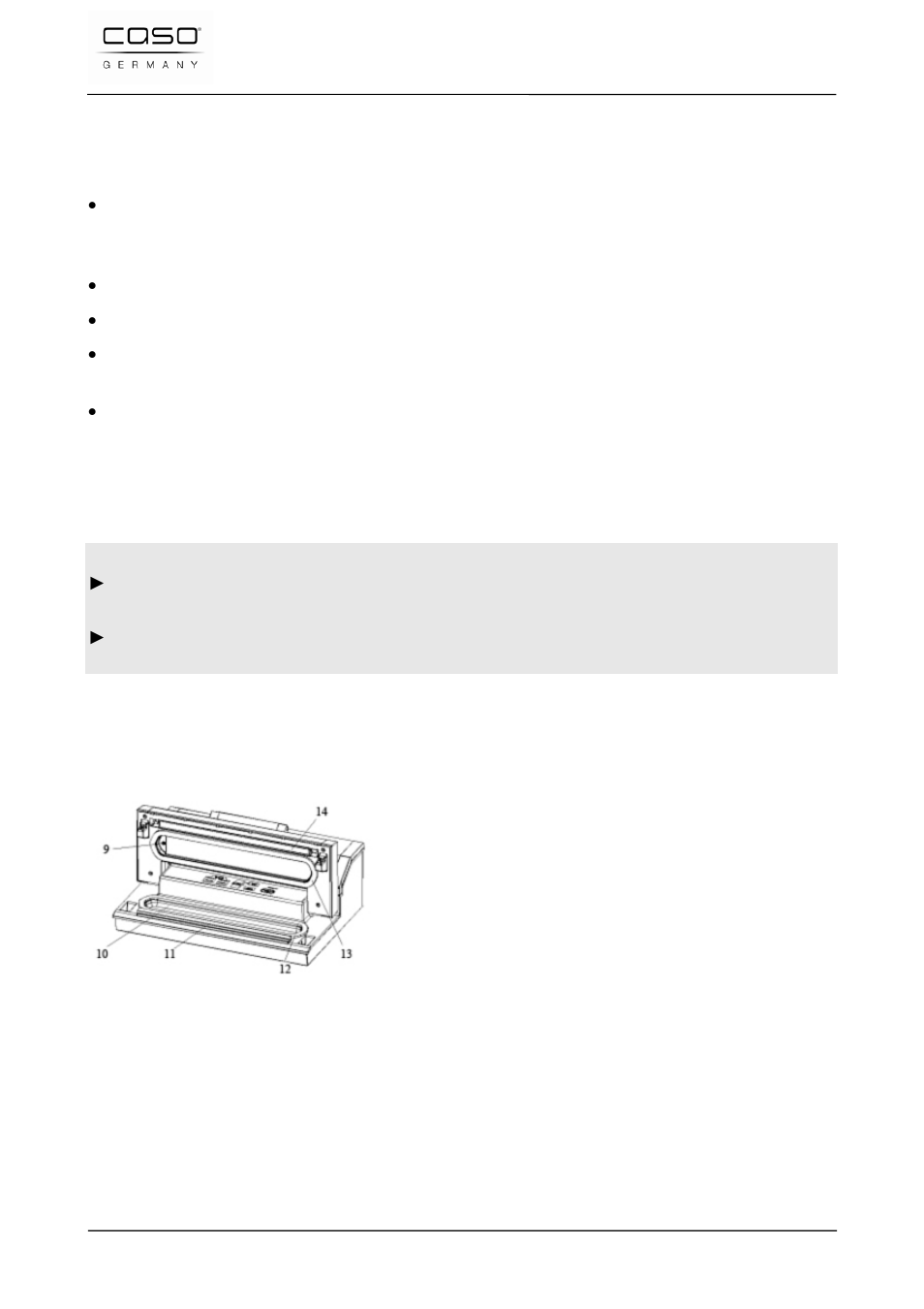 7 electrical connection, 1 extension cords, 15 complete overview | 1 appliance diagram | CASO Germany FastVac 3000 User Manual | Page 36 / 119