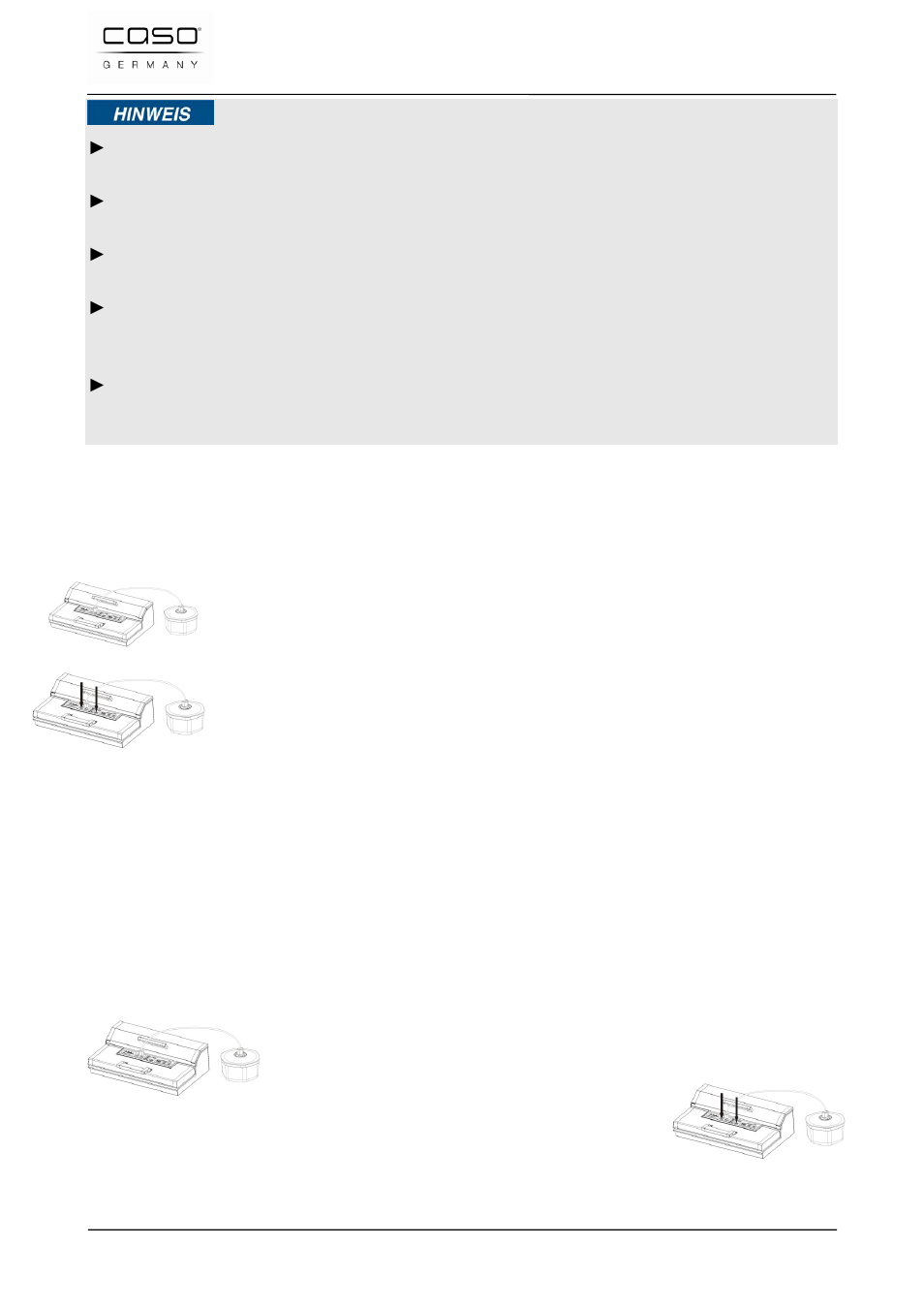 3 vacuum package in a canister, 4 marinate with a canister | CASO Germany FastVac 3000 User Manual | Page 40 / 119