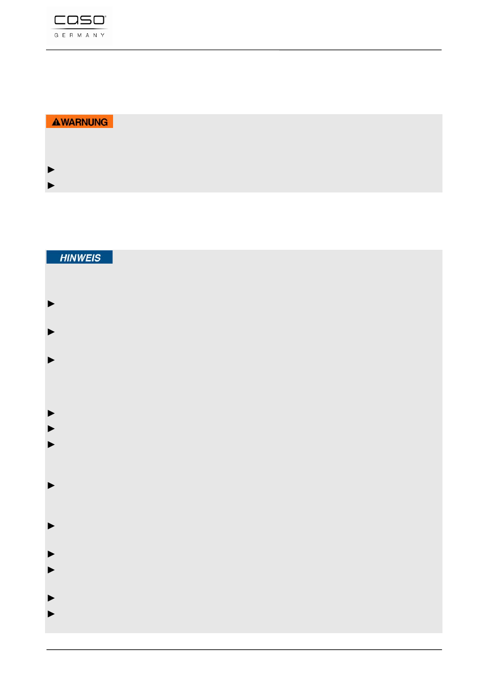 1 utilisation conforme, 2 consignes de sécurités générales, Attention | Remarque | CASO Germany FastVac 3000 User Manual | Page 49 / 119