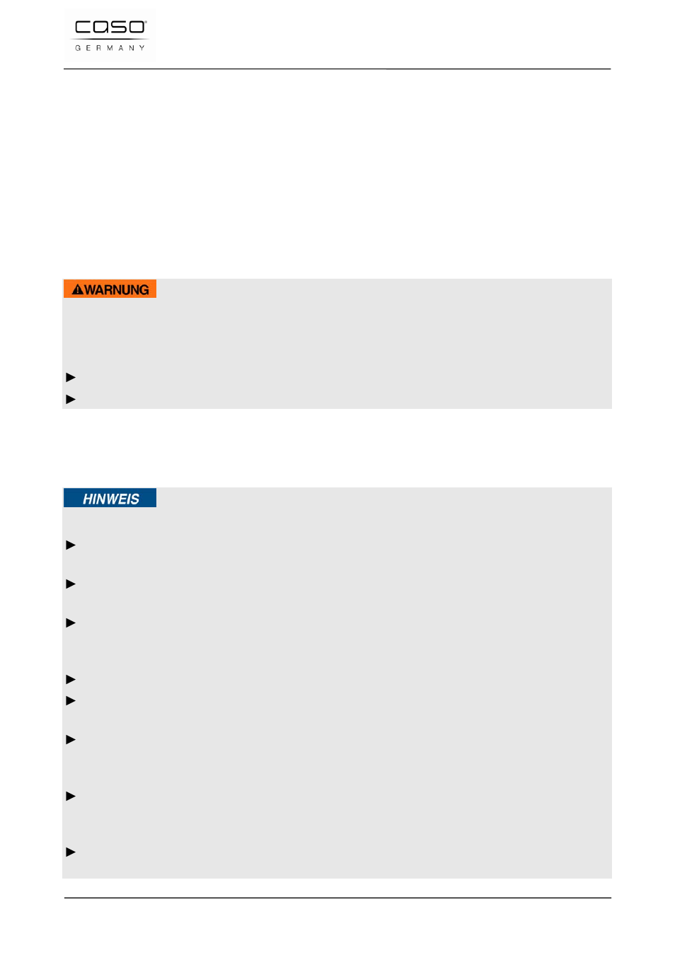 33 sicurezza, 1 utilizzo conforme alle disposizioni, 2 indicazioni generali di sicurezza | Avviso, Indicazione | CASO Germany FastVac 3000 User Manual | Page 67 / 119