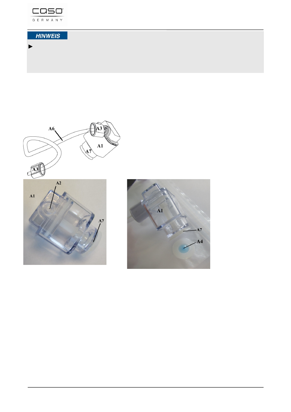 5 envase al vacío en una bolsa con cierre, 1 descripción general, 2 uso: envase al vació de una bolsa con cierre | Nota | CASO Germany VC 320 Vacuum Set User Manual | Page 105 / 132