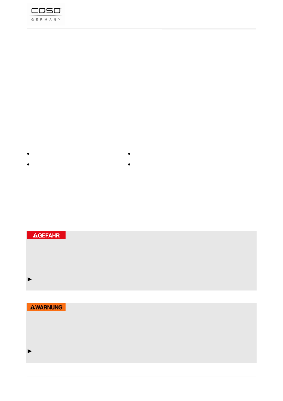 1 bedienungsanleitung, 2 allgemeines, 1 informationen zu dieser anleitung | 2 warnhinweise, 1 bedienungsanleitung 2 allgemeines | CASO Germany VC 320 Vacuum Set User Manual | Page 12 / 132