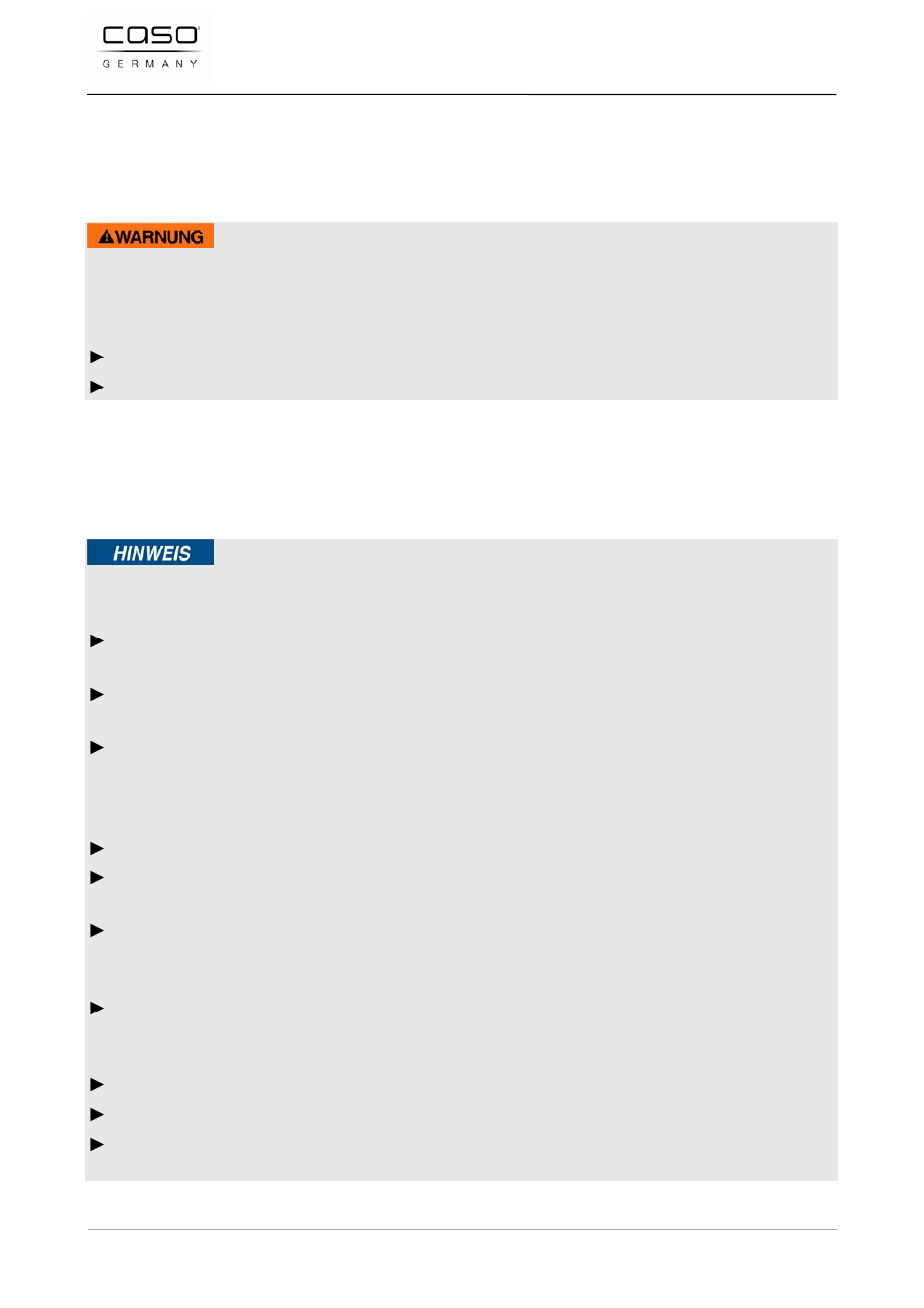 1 bestimmungsgemäße verwendung, 2 allgemeine sicherheitshinweise | CASO Germany VC 320 Vacuum Set User Manual | Page 14 / 132