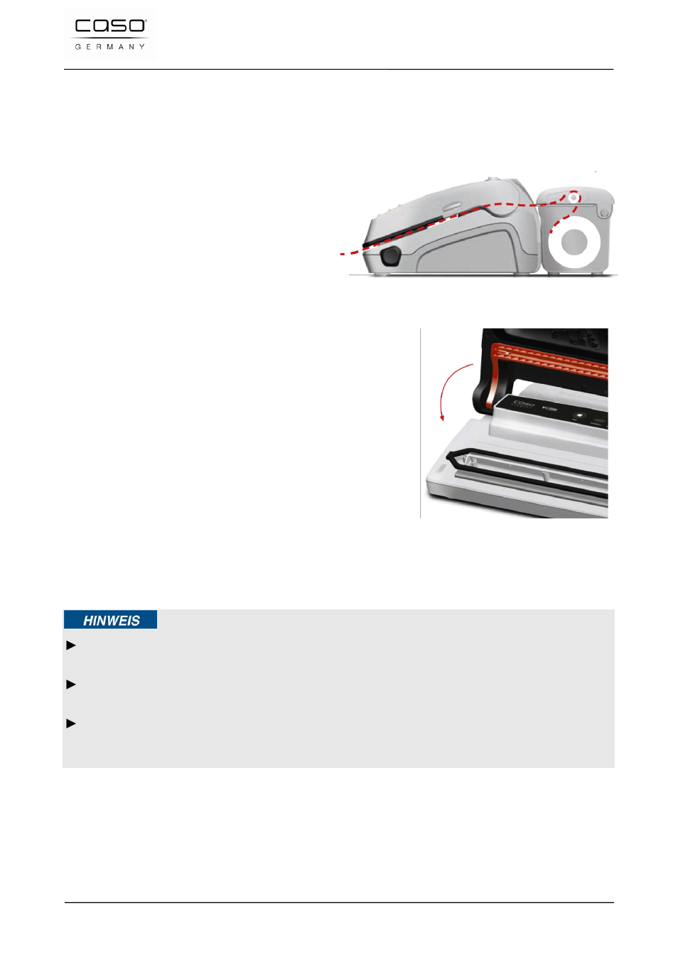 9 öffnen eines verschweißten beutels, 10 nutzen der folienbox, 11 nutzen des cutters | 12 aufbewahrung des vakuumierers vc320 pro, 8 reinigung und pflege | CASO Germany VC 320 Vacuum Set User Manual | Page 27 / 132