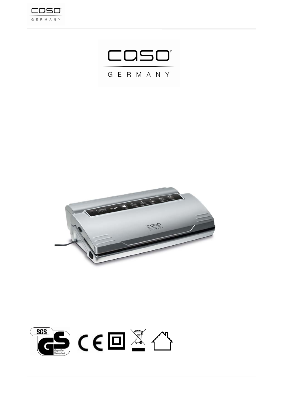 Instruction manual, Vacuum sealer system, Vc320 pro | CASO Germany VC 320 Vacuum Set User Manual | Page 32 / 132