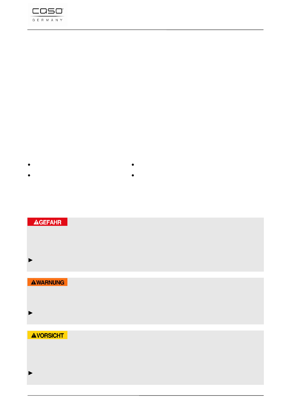 19 mode d´emploi, 1 généralités, 2 informations relatives à ce manuel | 3 avertissements de danger, Danger, Attention, Prudence | CASO Germany VC 320 Vacuum Set User Manual | Page 52 / 132