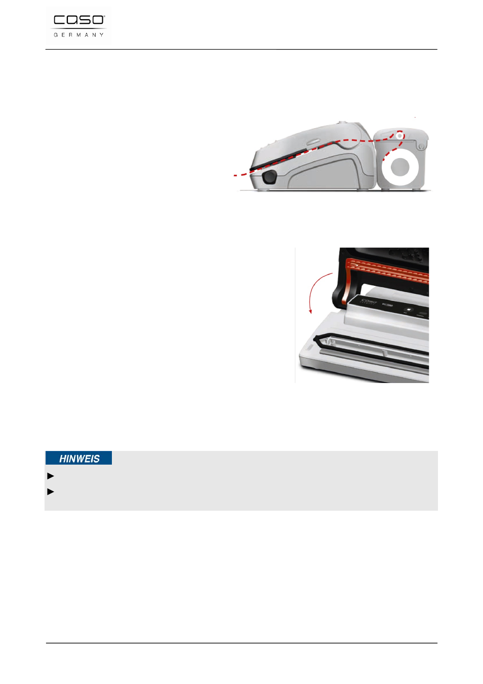 8 ouverture d’un sac scellé, 9 utilisation de la boîte à feuilles, 10 utilisation du cutter | 24 nettoyage et entretien, Remarque | CASO Germany VC 320 Vacuum Set User Manual | Page 67 / 132