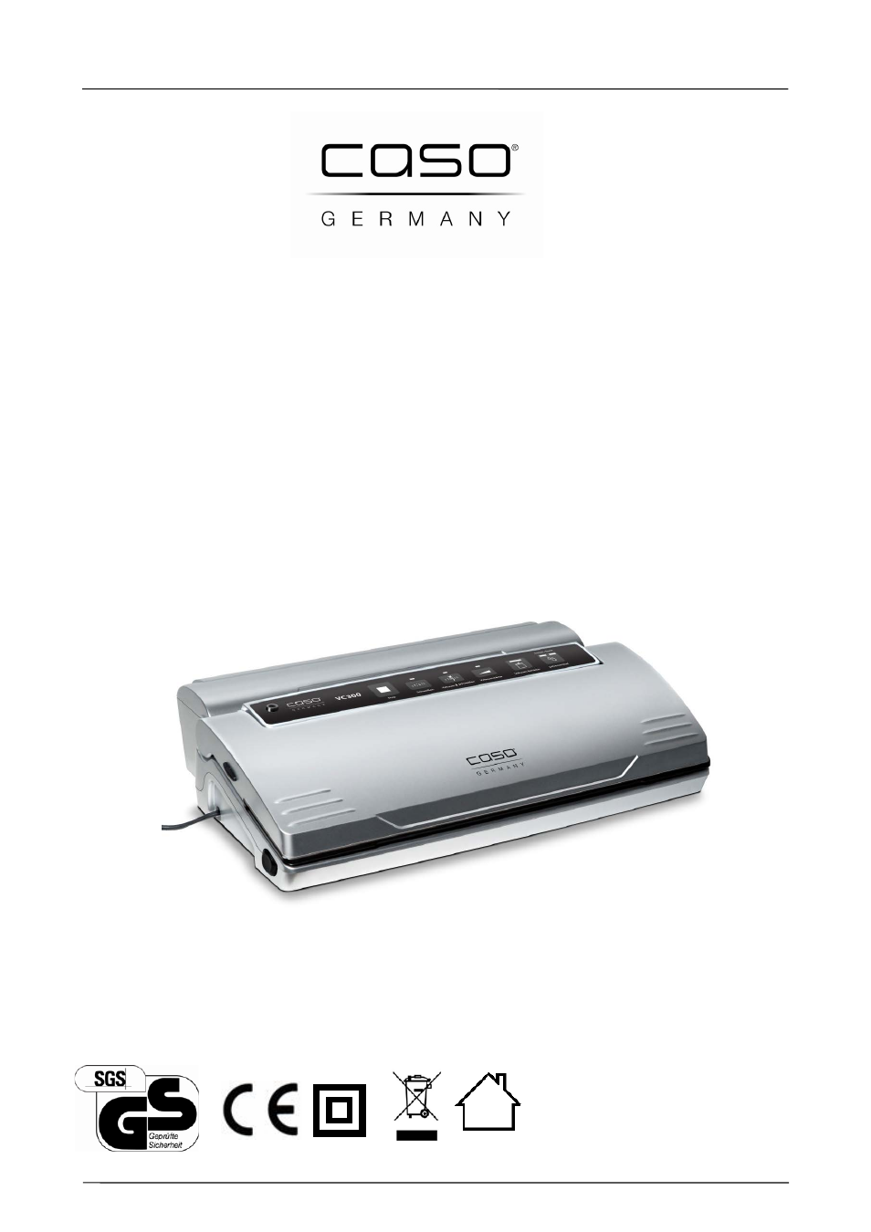 CASO Germany VC 300 Vacuum System User Manual | 125 pages