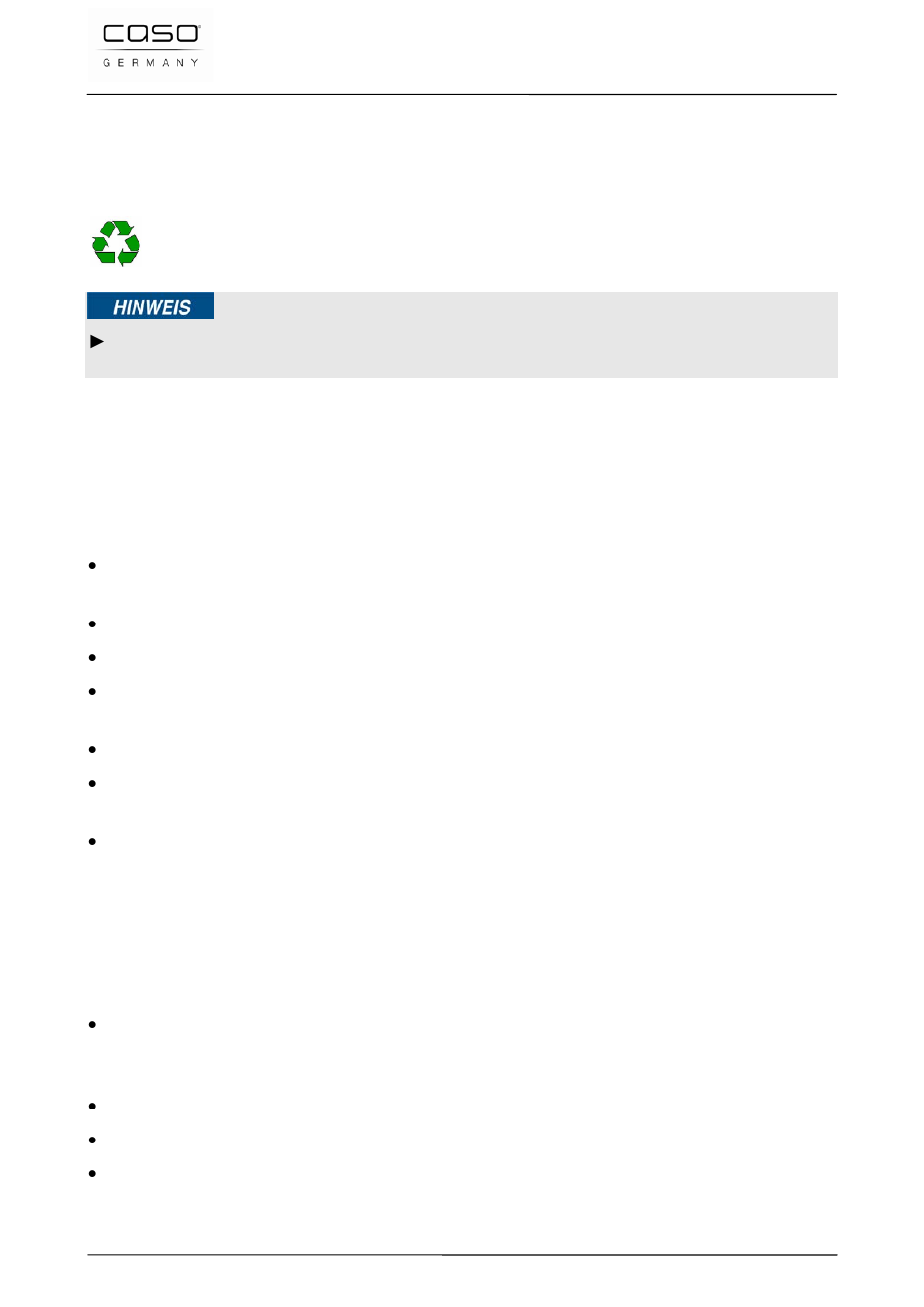 5 disposal of the packaging, 6 setup, 1 setup location requirements | 7 electrical connection | CASO Germany VC 300 Vacuum System User Manual | Page 37 / 125