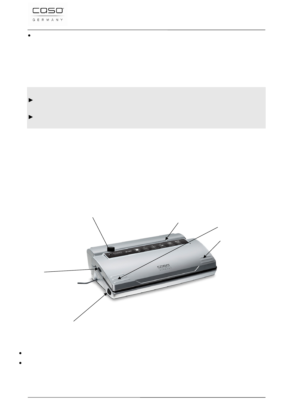 1 extension cords, 16 complete overview, 1 appliance diagram | CASO Germany VC 300 Vacuum System User Manual | Page 38 / 125