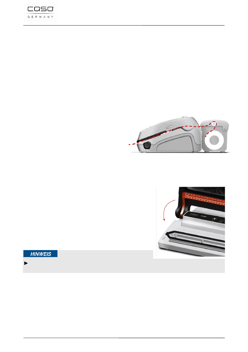 2 removing the vacuum chamber, 3 bags and rolls, 4 cutting a new bag | 5 sealing a new bag | CASO Germany VC 300 Vacuum System User Manual | Page 41 / 125