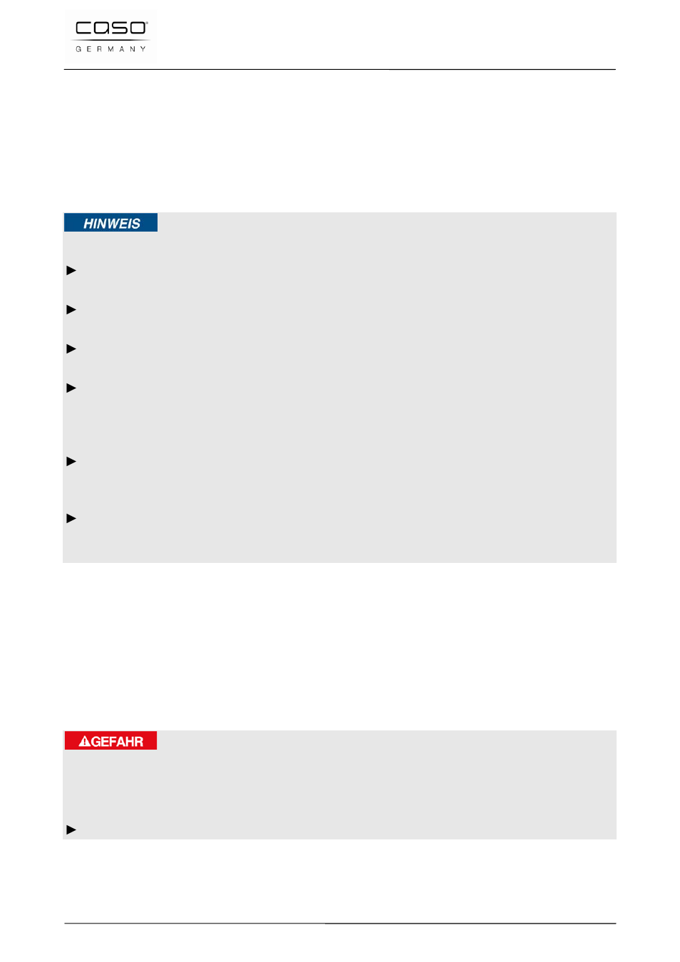 25 mise en service, 1 consignes de sécurité, Remarque | Danger | CASO Germany VC 300 Vacuum System User Manual | Page 53 / 125