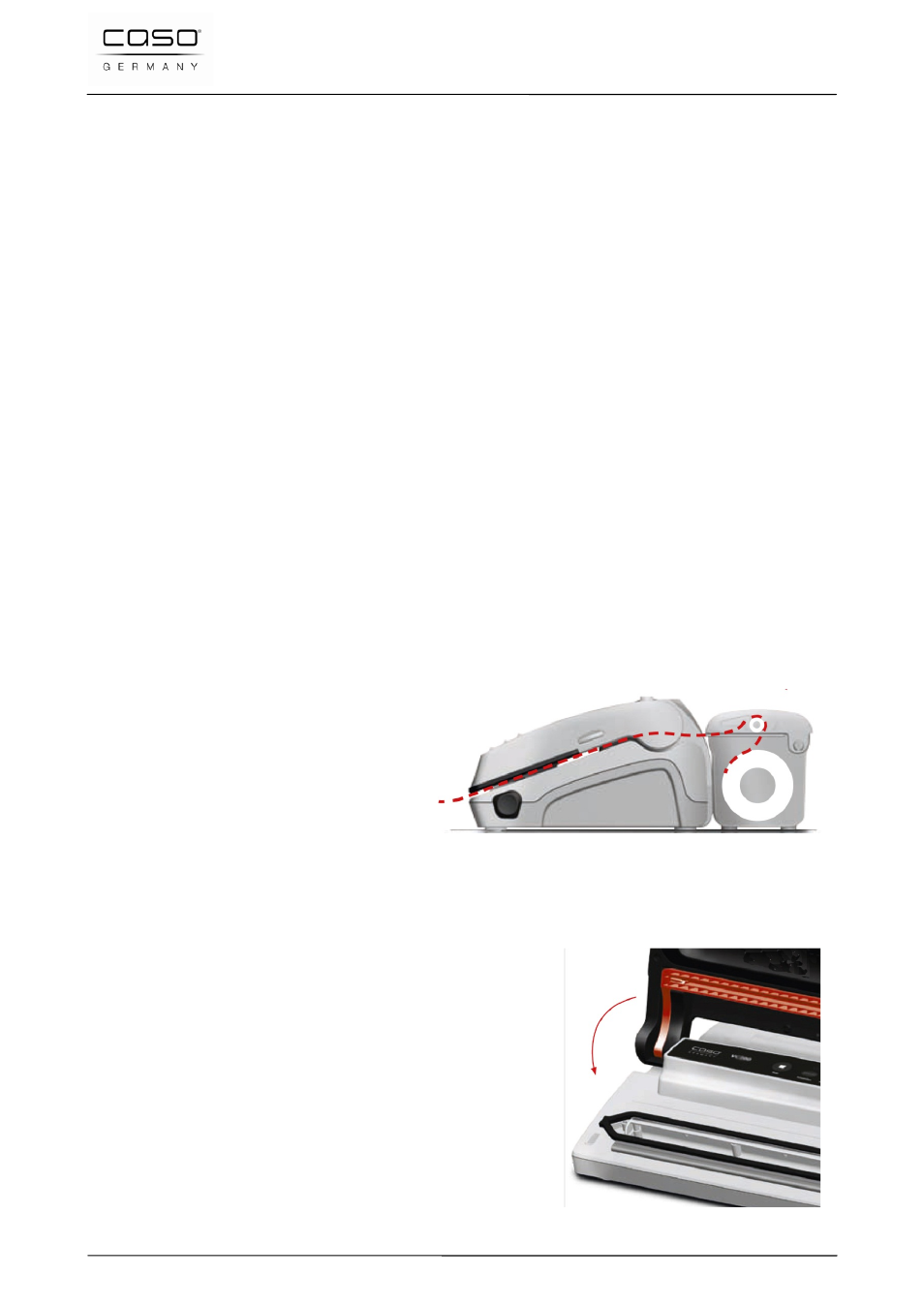 7 ouverture d’un sac scellé, 8 utilisation de la boîte à feuilles, 9 utilisation du cutter | CASO Germany VC 300 Vacuum System User Manual | Page 62 / 125