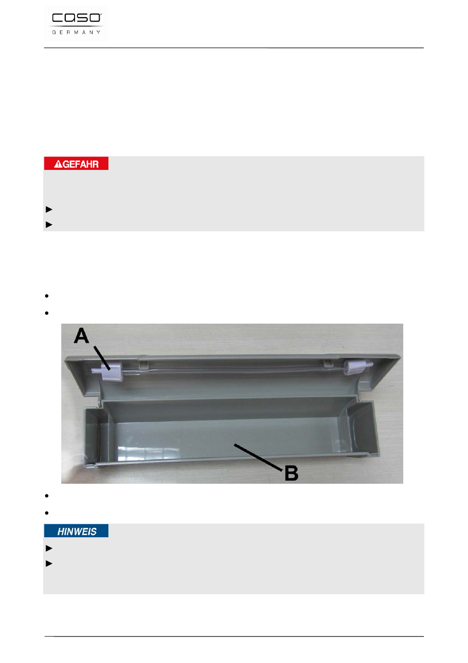 46 puesta en marcha, 1 instrucciones de seguridad, 2 ámbito de suministro e inspección de transporte | Advertencia, Nota | CASO Germany VC 300 Vacuum System User Manual | Page 92 / 125