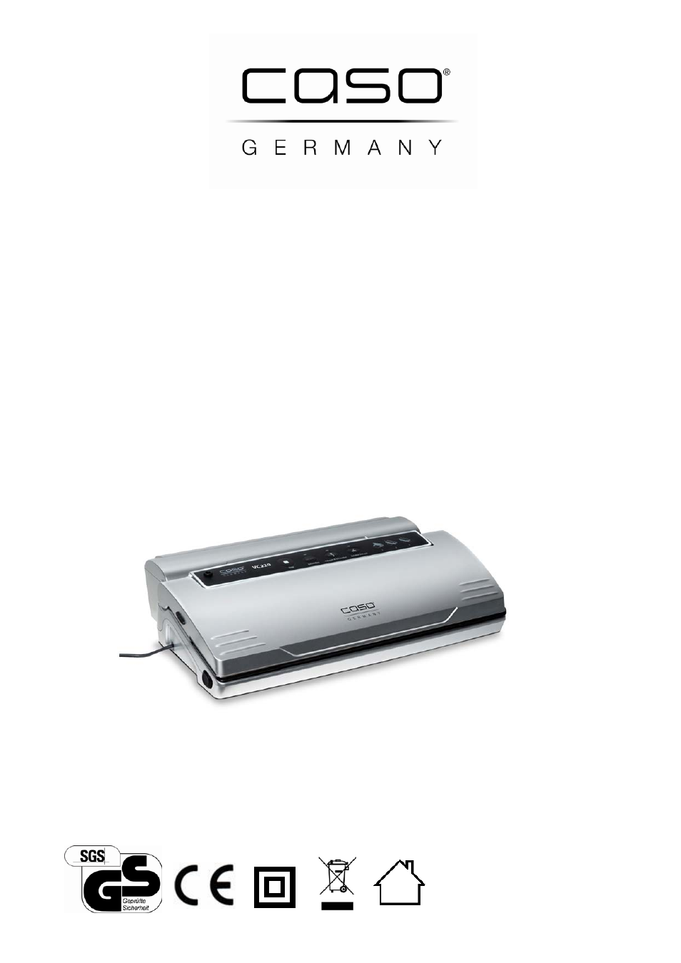 CASO Germany VC 220 Vacuum Set User Manual | 126 pages