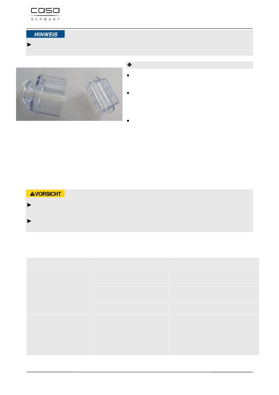 8 störungsbehebung, 1 sicherheitshinweise, 2 störungsursachen und -behebung | CASO Germany VC 120 Vacuum Set User Manual | Page 27 / 122