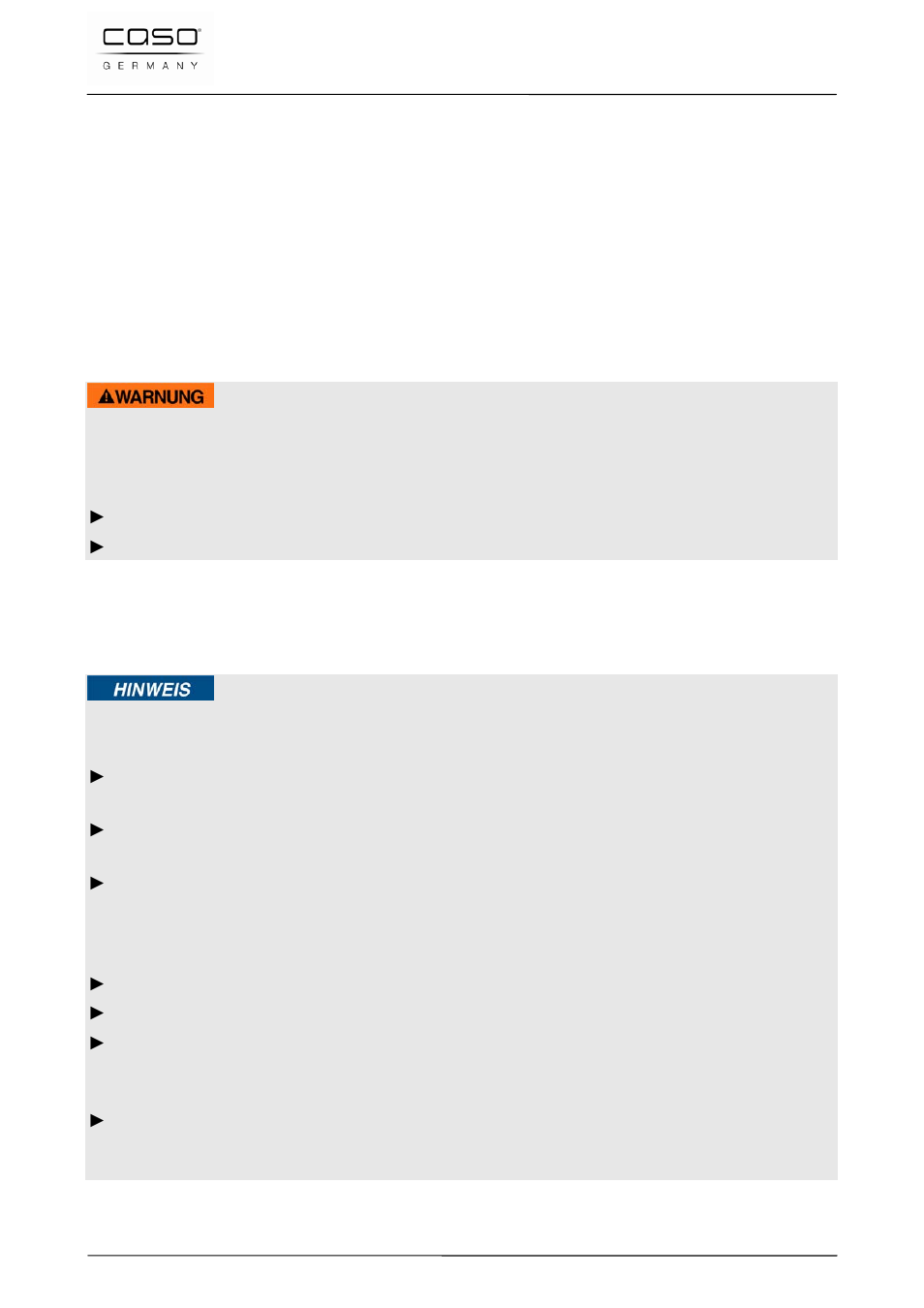 10 safety, 1 intended use, 2 general safety information | Warning | CASO Germany VC 120 Vacuum Set User Manual | Page 32 / 122