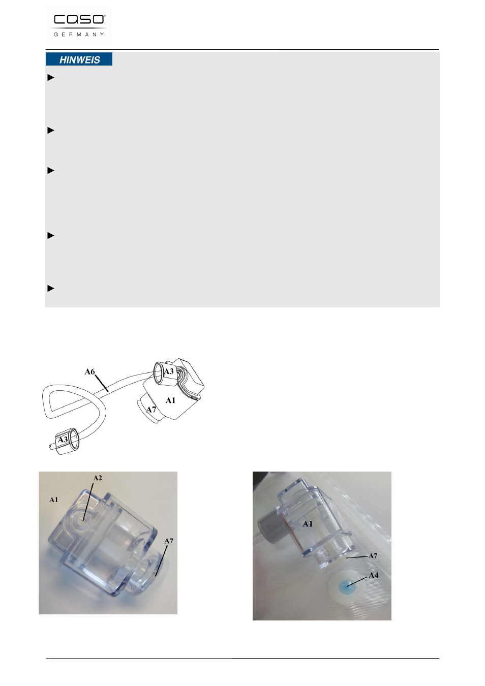 4 mettre sous vide les aliments dans un sachet zip, 1 diagramme, Remarque | CASO Germany VC 120 Vacuum Set User Manual | Page 60 / 122