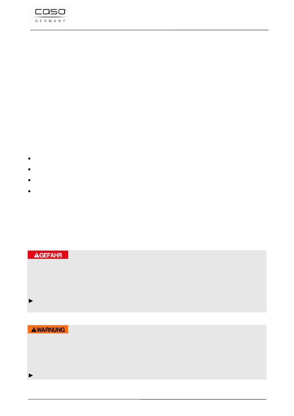 25 istruzione d´uso, 1 in generale, 2 informazioni su queste istruzioni d’uso | 3 indicazioni d’avvertenza, Pericolo, Avviso | CASO Germany VC 120 Vacuum Set User Manual | Page 67 / 122
