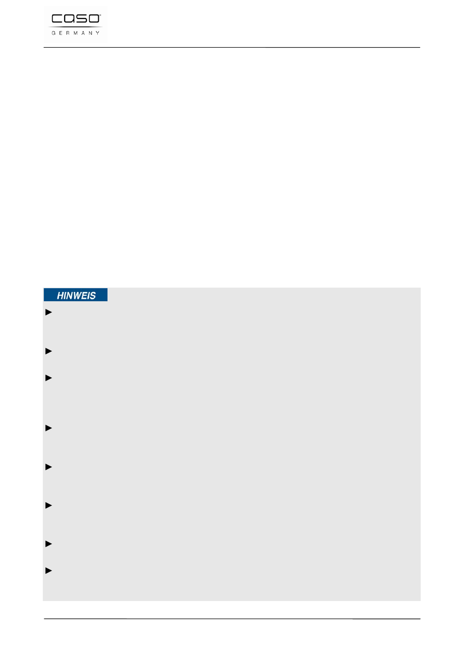 3 conservazione del cibo sotto vuoto, Indicazione | CASO Germany VC 120 Vacuum Set User Manual | Page 77 / 122