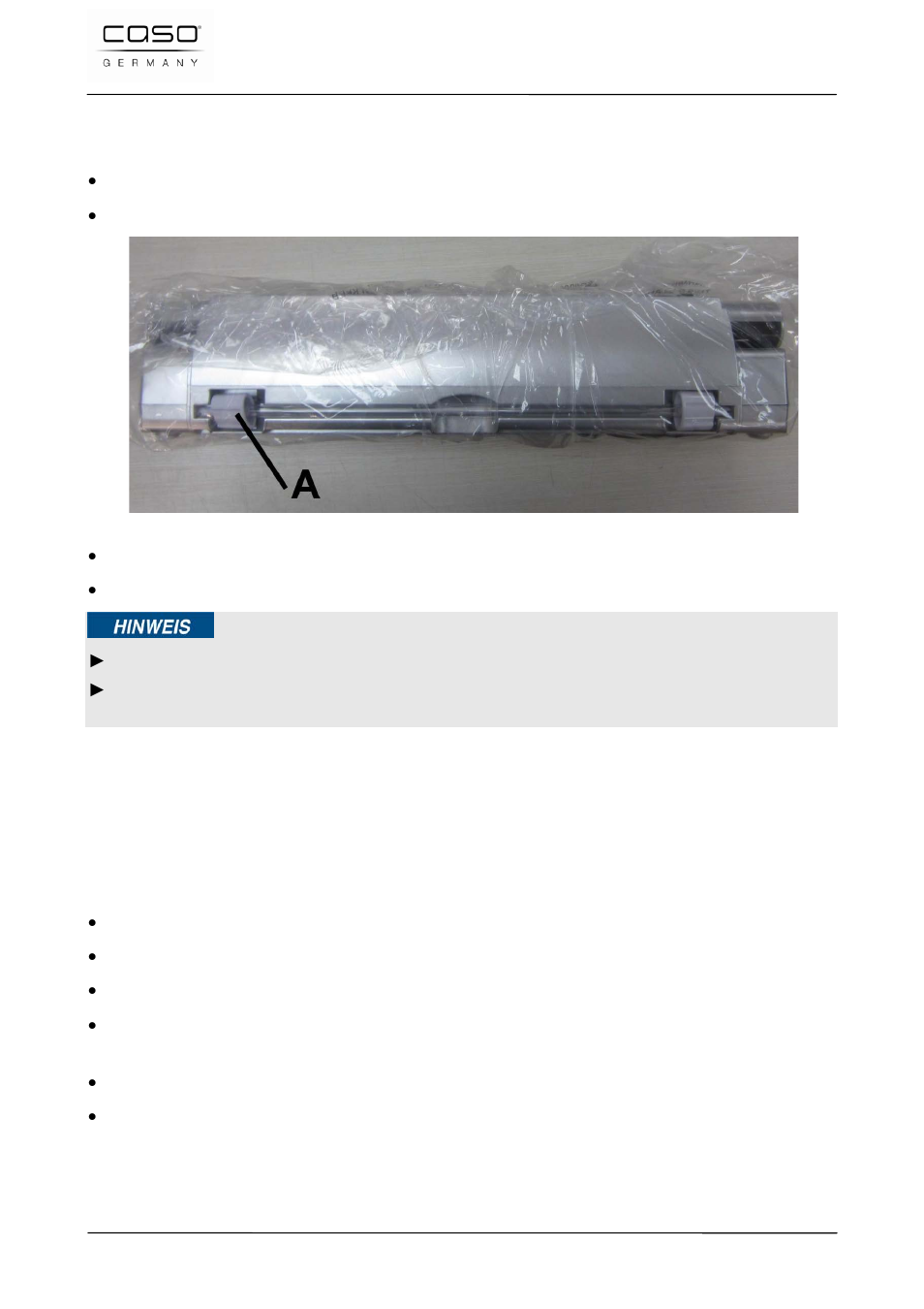 2 delivery scope and transport inspection, 3 functions | CASO Germany VC 100 Vacuum System User Manual | Page 33 / 110
