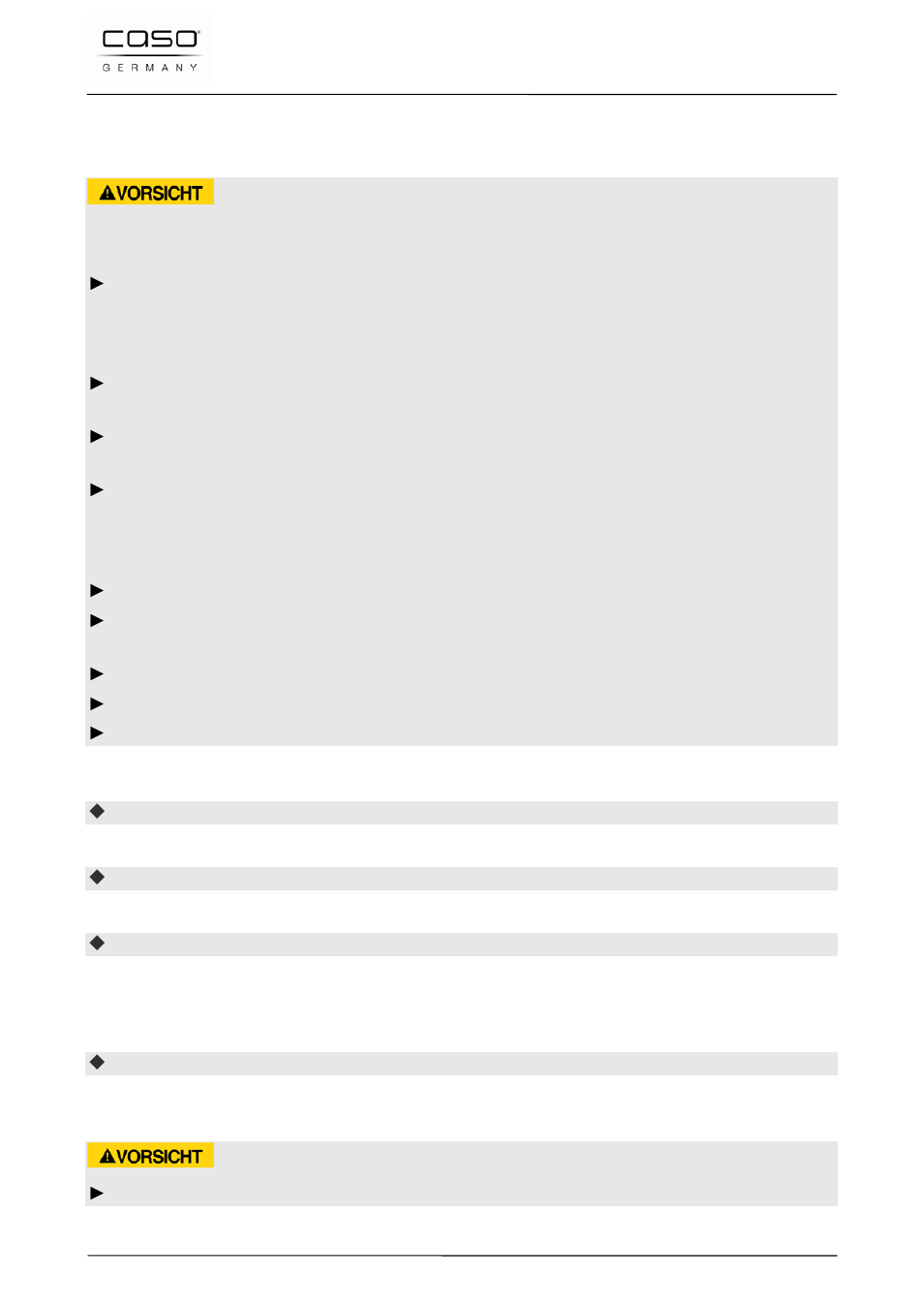1 safety information, 2 cleaning, Attention | CASO Germany VC 100 Vacuum System User Manual | Page 40 / 110