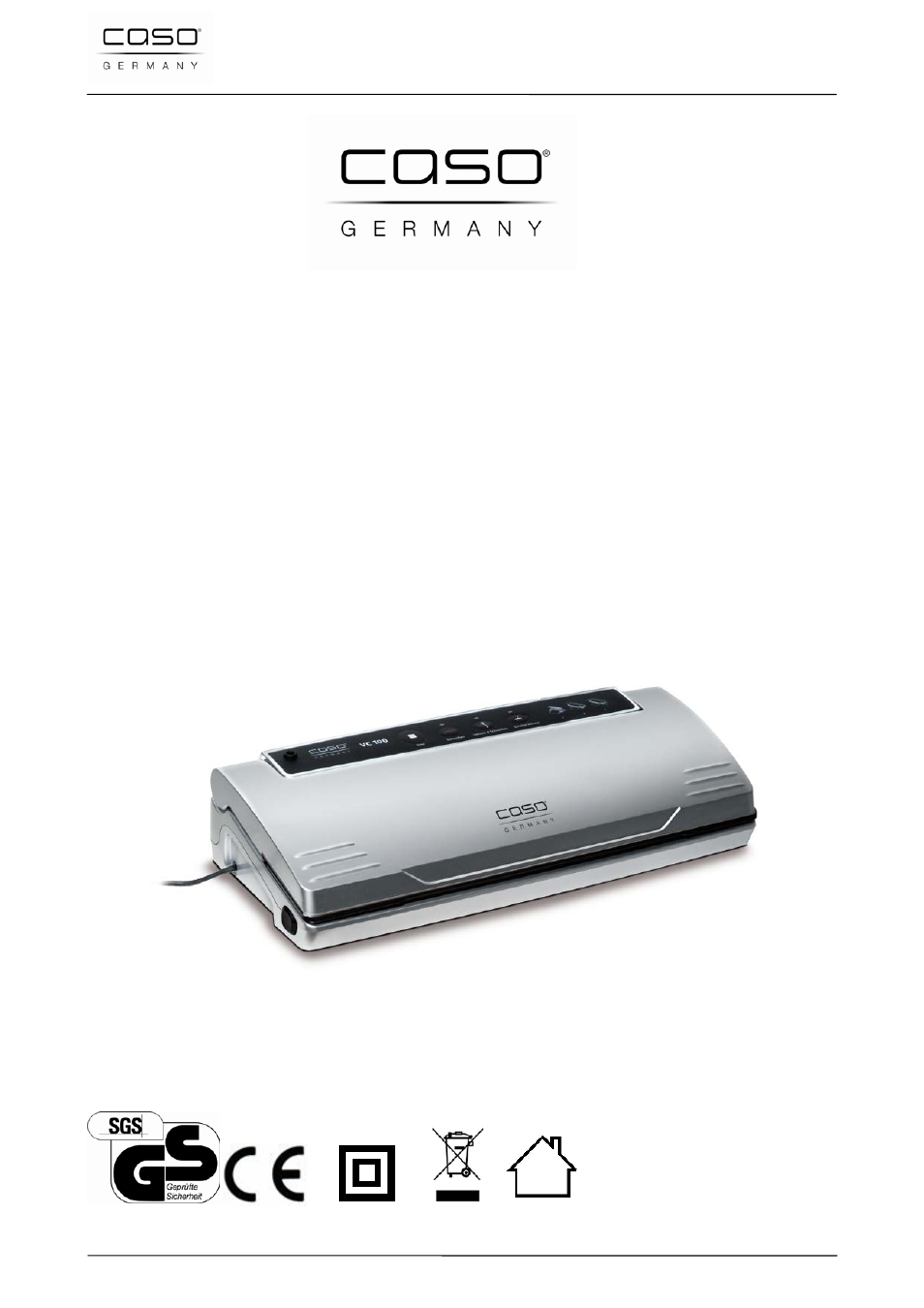 Istruzioni d’uso originali | CASO Germany VC 100 Vacuum System User Manual | Page 60 / 110