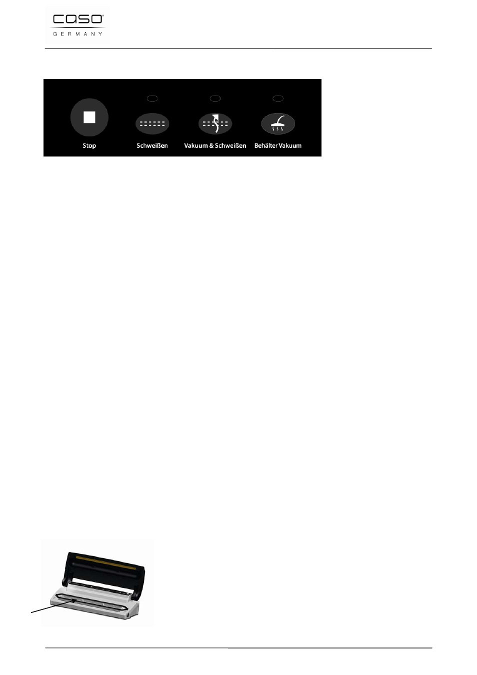 3 pannello comandi, 30 utilizzo e funzionamento | CASO Germany VC 100 Vacuum System User Manual | Page 70 / 110