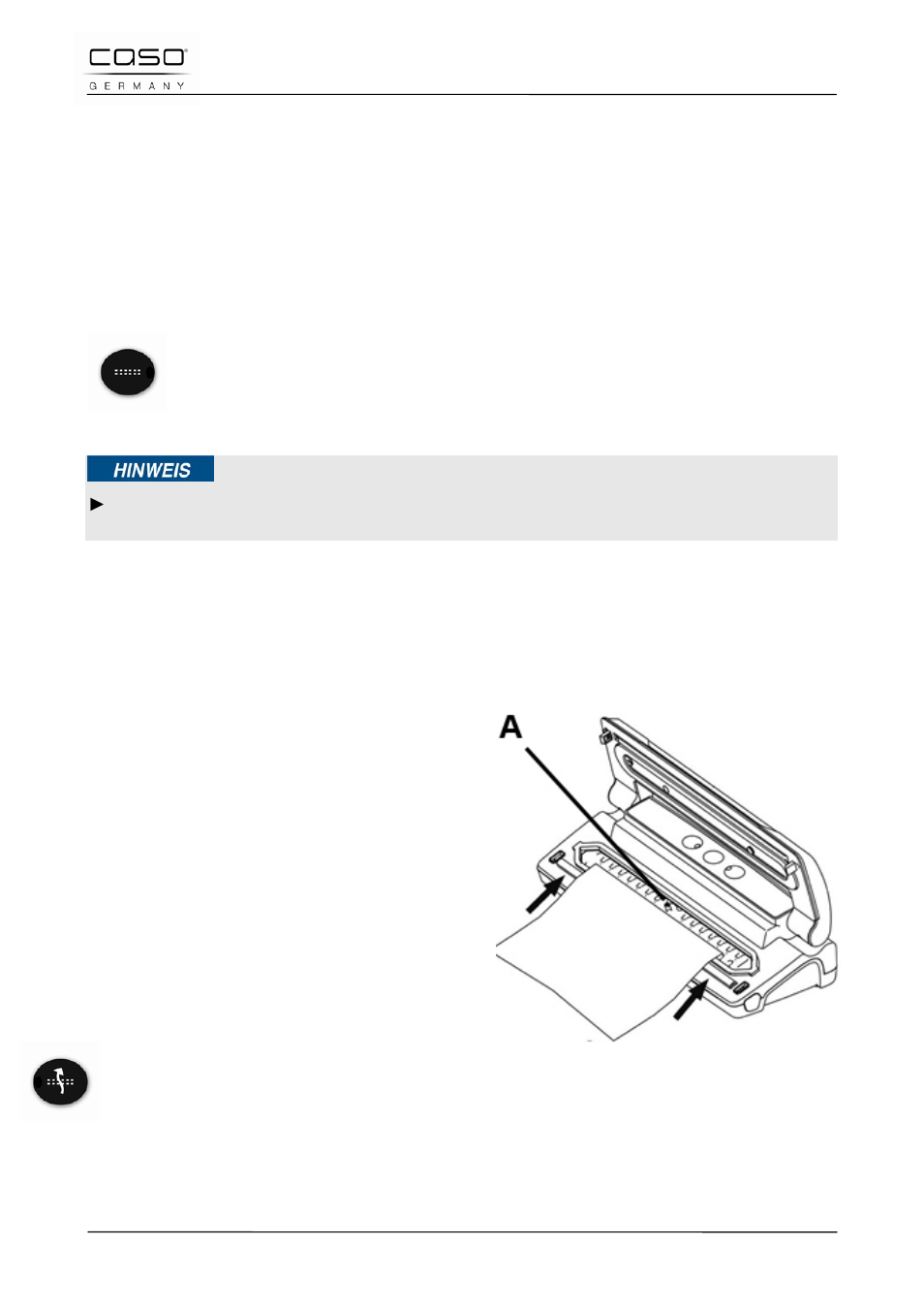 3 conservation d’aliments sous vide, Remarque | CASO Germany VC 12 Vacuum Set User Manual | Page 57 / 118