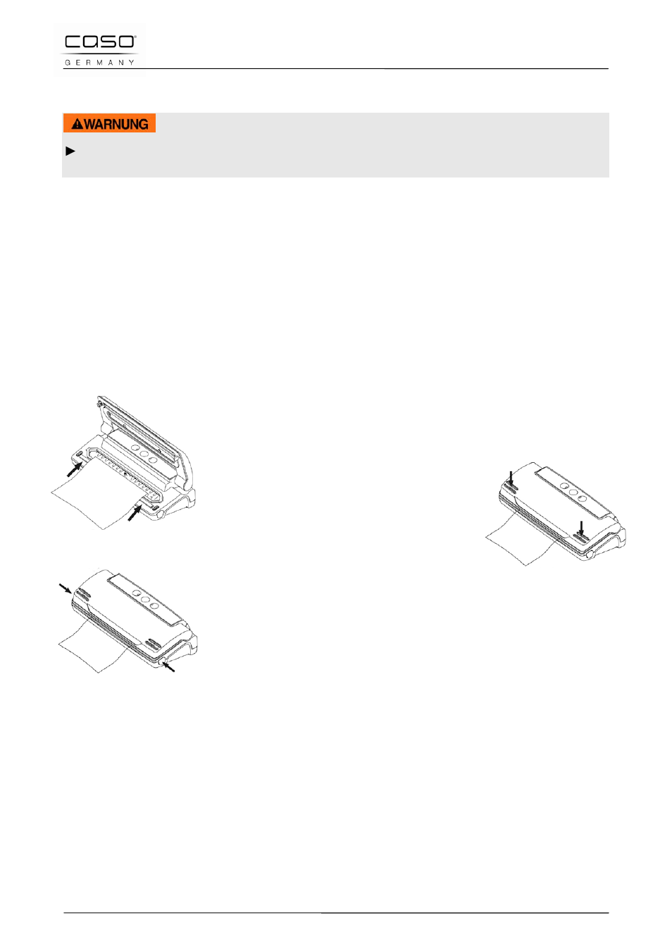 2 targhetta di omologazione, 30 utilizzo e funzionamento, 1 sacchetti in rotoli | Avviso | CASO Germany VC 12 Vacuum Set User Manual | Page 74 / 118