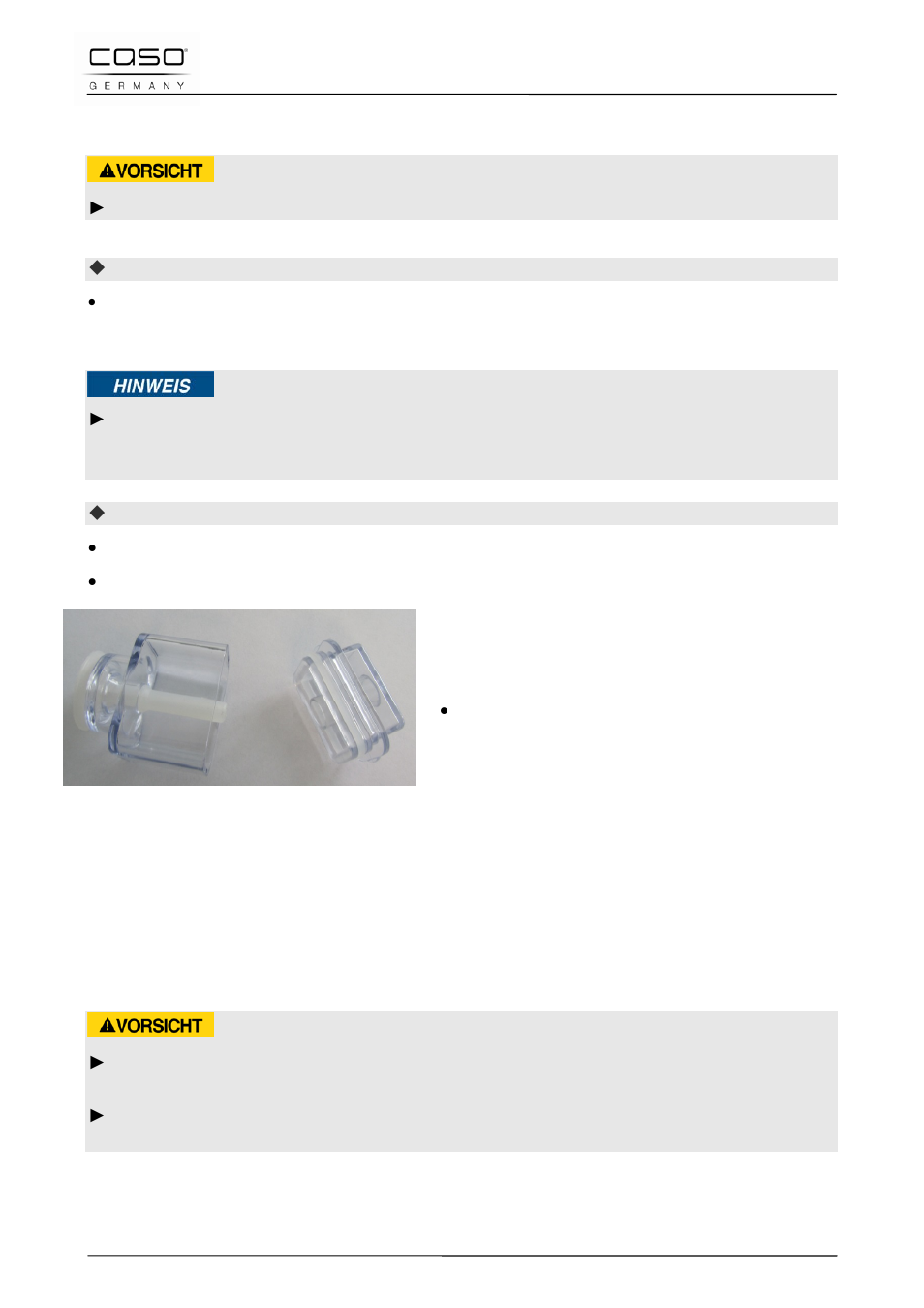 32 eliminazione malfunzionamenti, 1 indicazioni di sicurezza, Attenzione | Indicazione | CASO Germany VC 12 Vacuum Set User Manual | Page 80 / 118