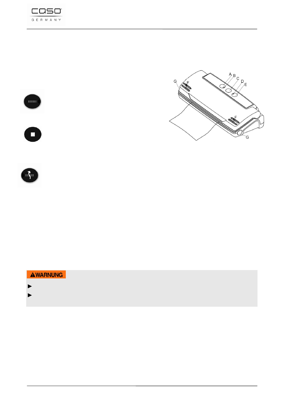 57 estructura y funciones, 1 descripción general, 2 placa de especificaciones | Aviso | CASO Germany VC 10 Vacuum System User Manual | Page 102 / 109