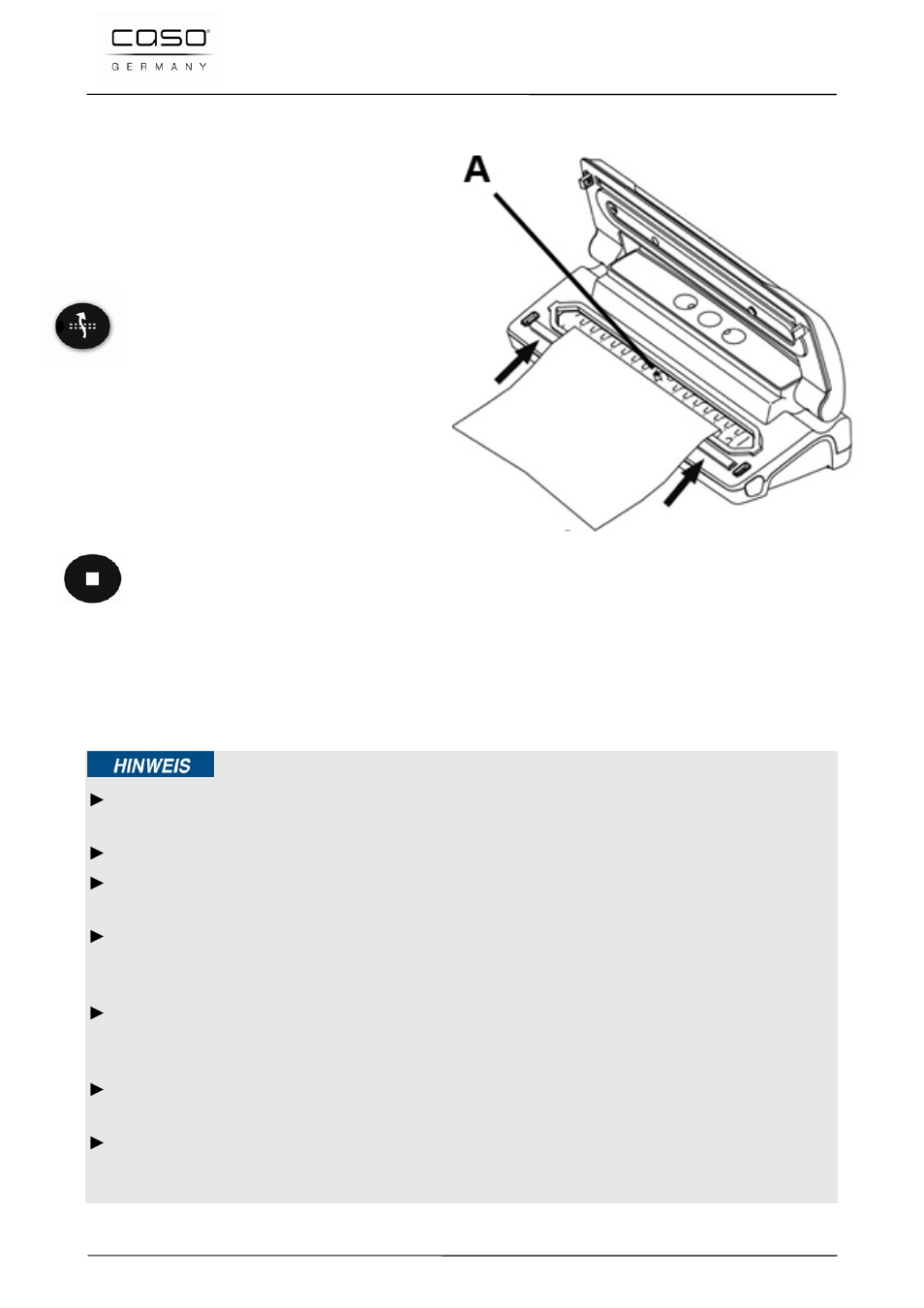 Consejo | CASO Germany VC 10 Vacuum System User Manual | Page 104 / 109