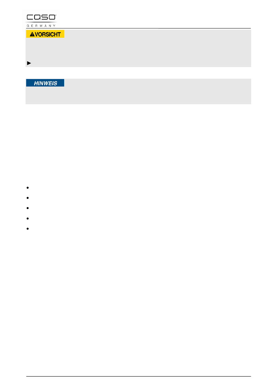 4 limitation of liability, 5 copyright protection, Attention | CASO Germany VC 10 Vacuum System User Manual | Page 29 / 109