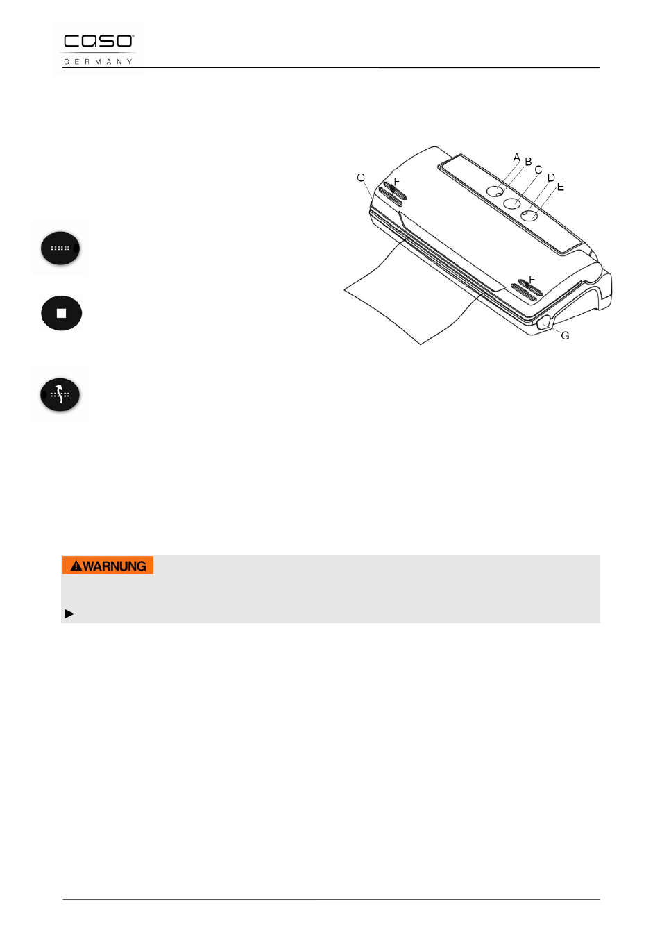 15 design and function, 1 complete overview, 2 rating plate | Warning | CASO Germany VC 10 Vacuum System User Manual | Page 35 / 109