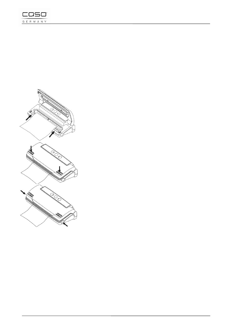 16 operation and handing, 1 operating instructions, 2 bags and rolls | CASO Germany VC 10 Vacuum System User Manual | Page 36 / 109