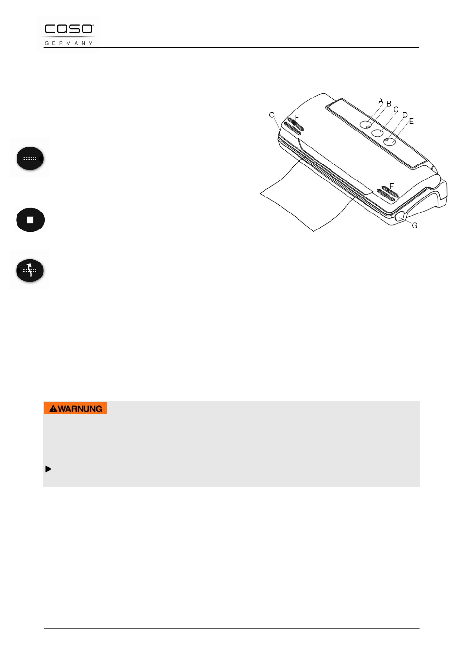 25 structure et fonctionnement, 1 vue d'ensemble, 2 plaque signalétique | Attention | CASO Germany VC 10 Vacuum System User Manual | Page 52 / 109