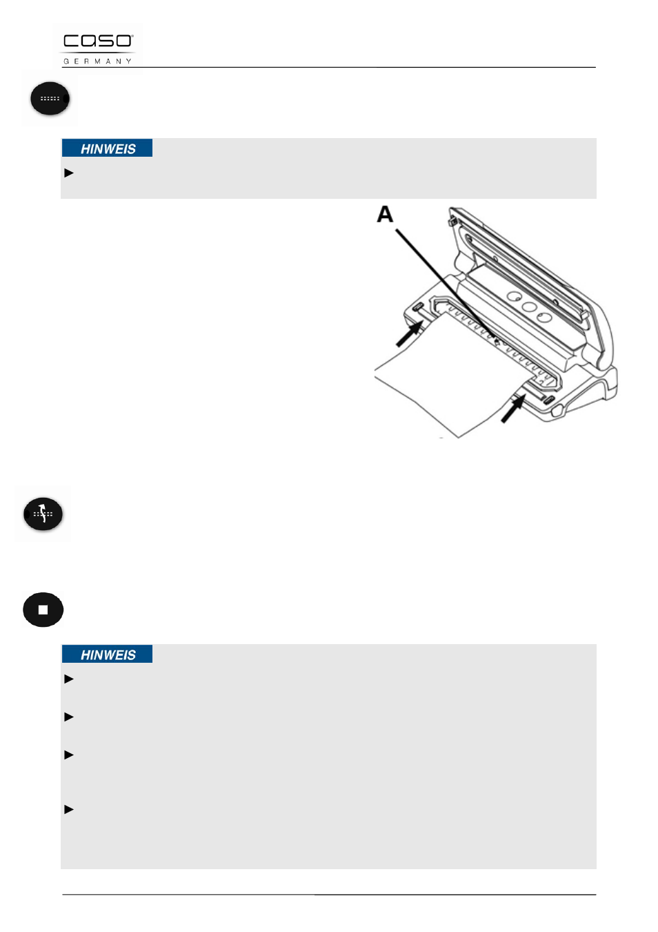 3 conservation d’aliments sous vide, Remarque | CASO Germany VC 10 Vacuum System User Manual | Page 54 / 109