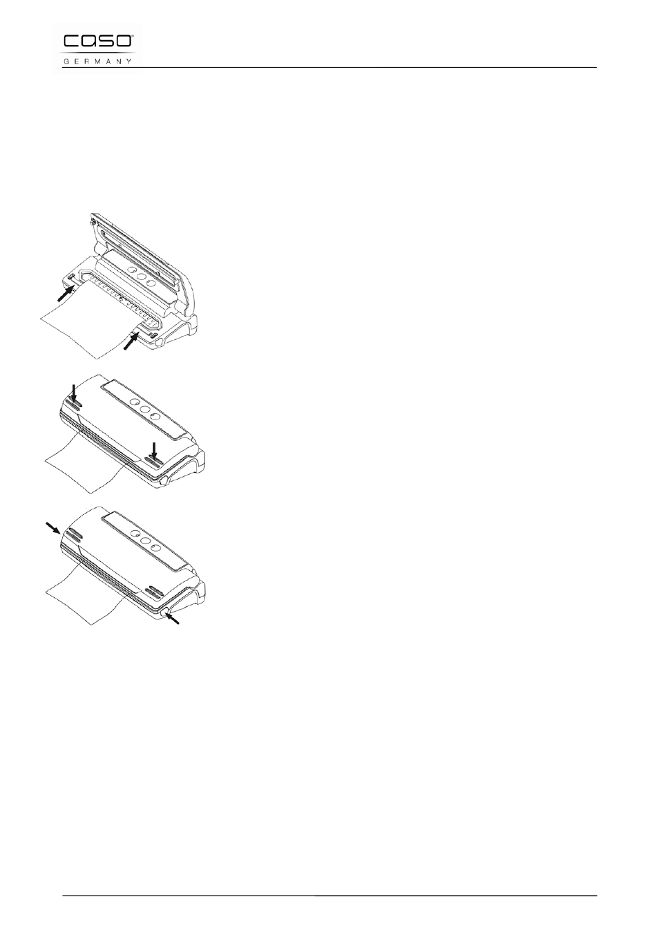 47 bediening en gebruik, 1 ingebruikname, 2 zakjes en rollen | CASO Germany VC 10 Vacuum System User Manual | Page 86 / 109