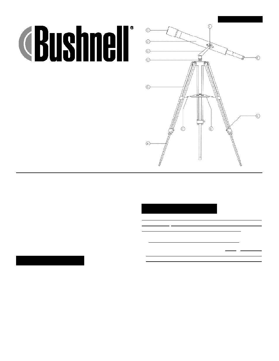 Bushnell HARBORMASTER 78-6035 User Manual | 2 pages