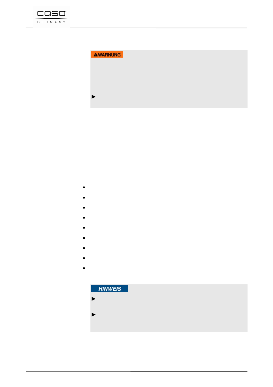 1 veiligheidsvoorschriften, 2 leveringsomvang en transportinspectie, Waarschuwing | CASO Germany MyVac 20 User Manual | Page 133 / 145