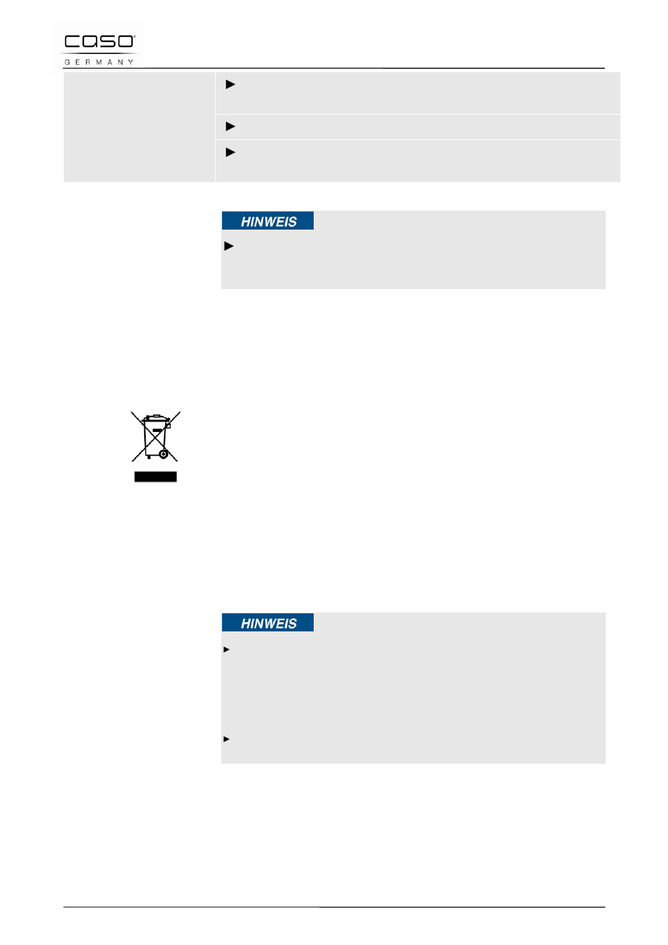 8 entsorgung des altgerätes | CASO Germany MyVac 20 User Manual | Page 30 / 145