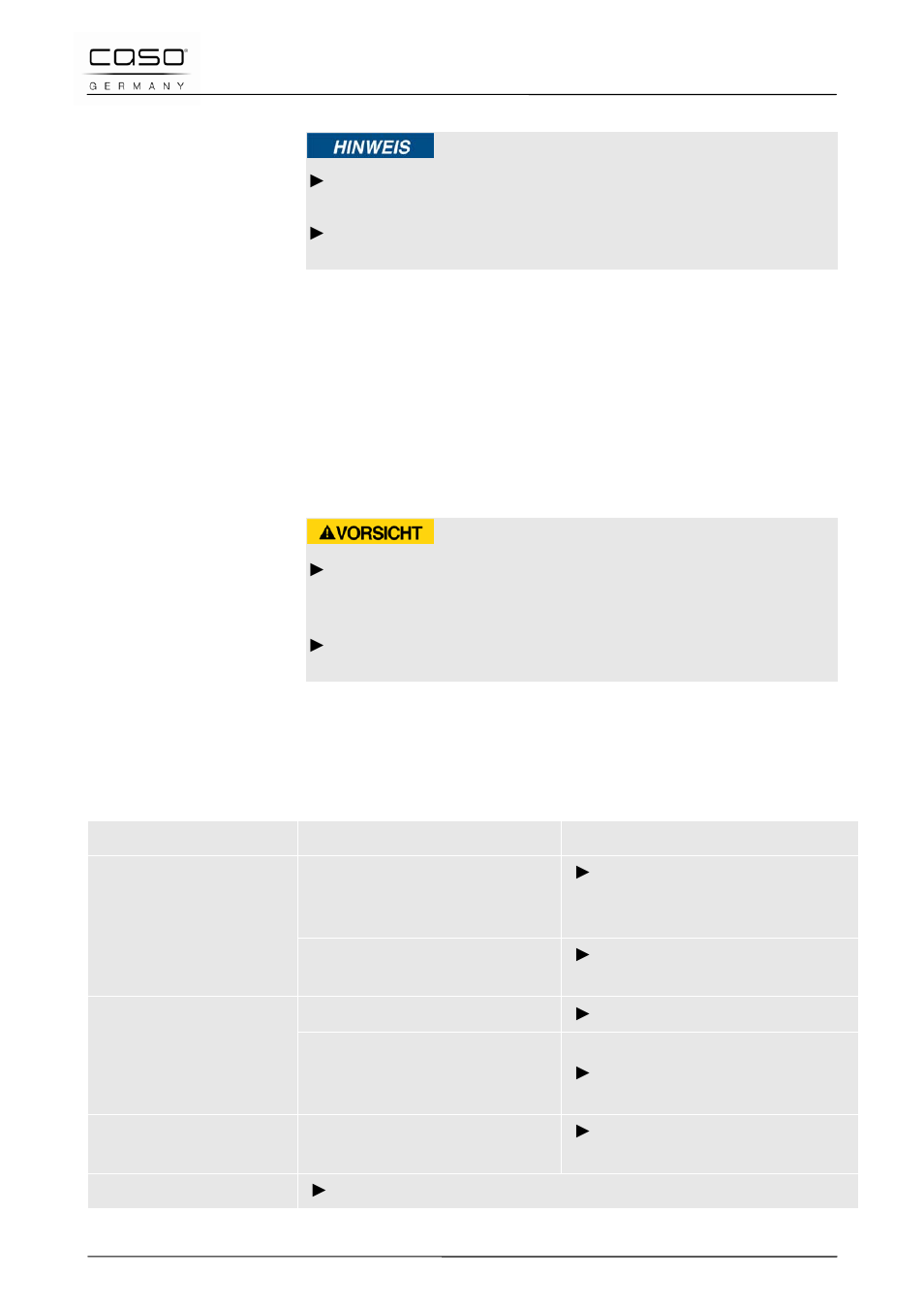 17 troubleshooting, 1 safety notices, 2 cause and action | Attention | CASO Germany MyVac 20 User Manual | Page 52 / 145