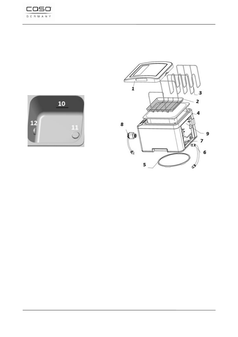 13 complete overview, 1 appliance diagram | CASO Germany SousVide Center SV1000 User Manual | Page 33 / 104